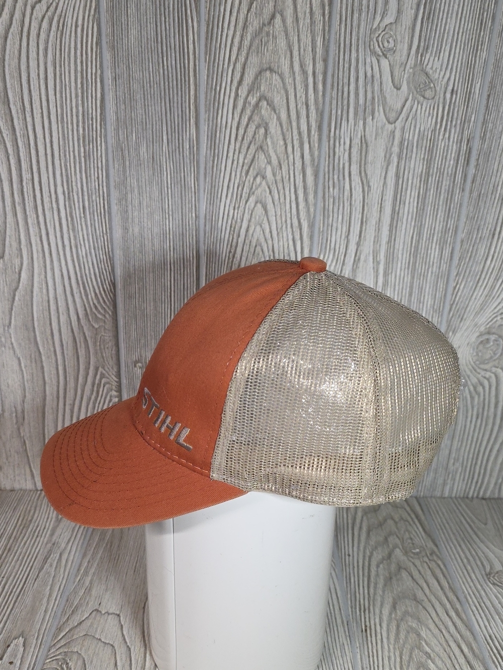 Stihl Outfitters Burnt Orange Mesh Trucker Logo Hat Unisex Adult Adjustable Cap - Picture 3 of 8